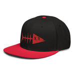 Clishirt© 3D Puff Embroidered Red Fish Snapback Hat