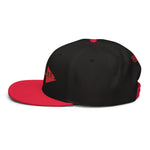 Clishirt© 3D Puff Embroidered Red Fish Snapback Hat