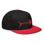 Clishirt© 3D Puff Embroidered Red Fish Snapback Hat