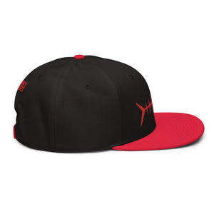 Clishirt© 3D Puff Embroidered Red Fish Snapback Hat