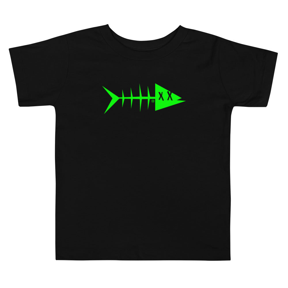 Clishirt© Green Fish Toddler Short Sleeve Tee