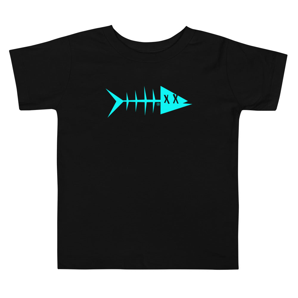 Clishirt© Cyan Fish Toddler Short Sleeve Tee