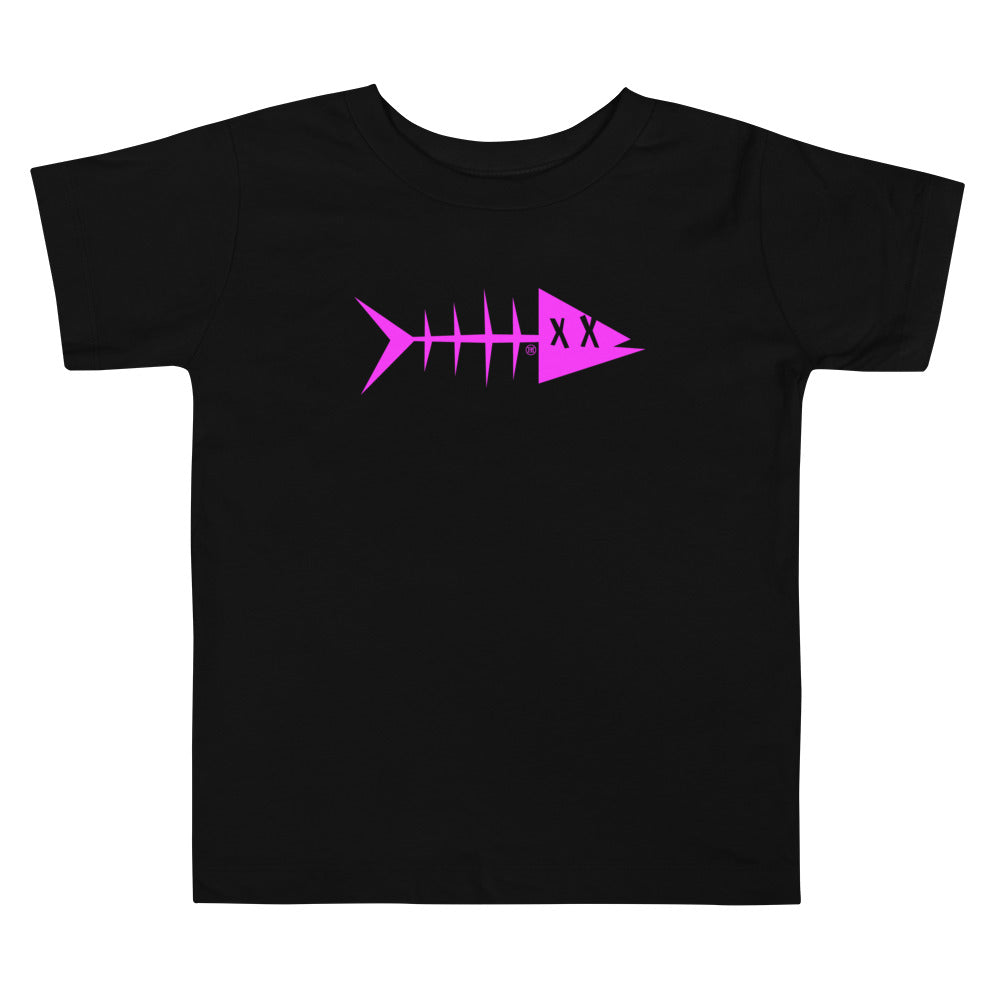 Clishirt© Magenta Fish Toddler Short Sleeve Tee