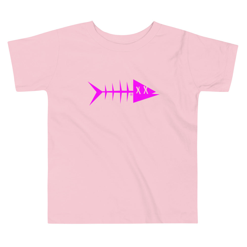 Clishirt© Magenta Fish Toddler Short Sleeve Tee