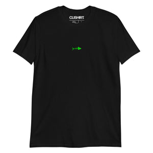Clishirt© Green Fish Short-Sleeve Black Unisex T-Shirt