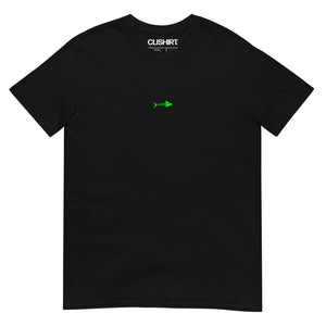 Clishirt© Green Fish Short-Sleeve Black Unisex T-Shirt