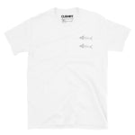 Clishirt© Embroidered White Fish Short-Sleeve Unisex t-Shirt