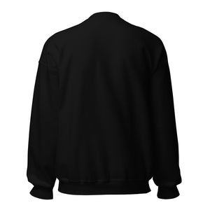 Clishirt© Embroidered Black Fish on Black Unisex Sweatshirt