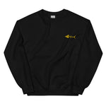 Clishirt© Embroidered Yellow Fish Unisex Sweatshirt