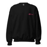 Clishirt© Embroidered Magenta Fish Unisex Sweatshirt