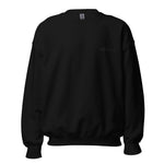 Clishirt© Embroidered Black Fish on Black Unisex Sweatshirt