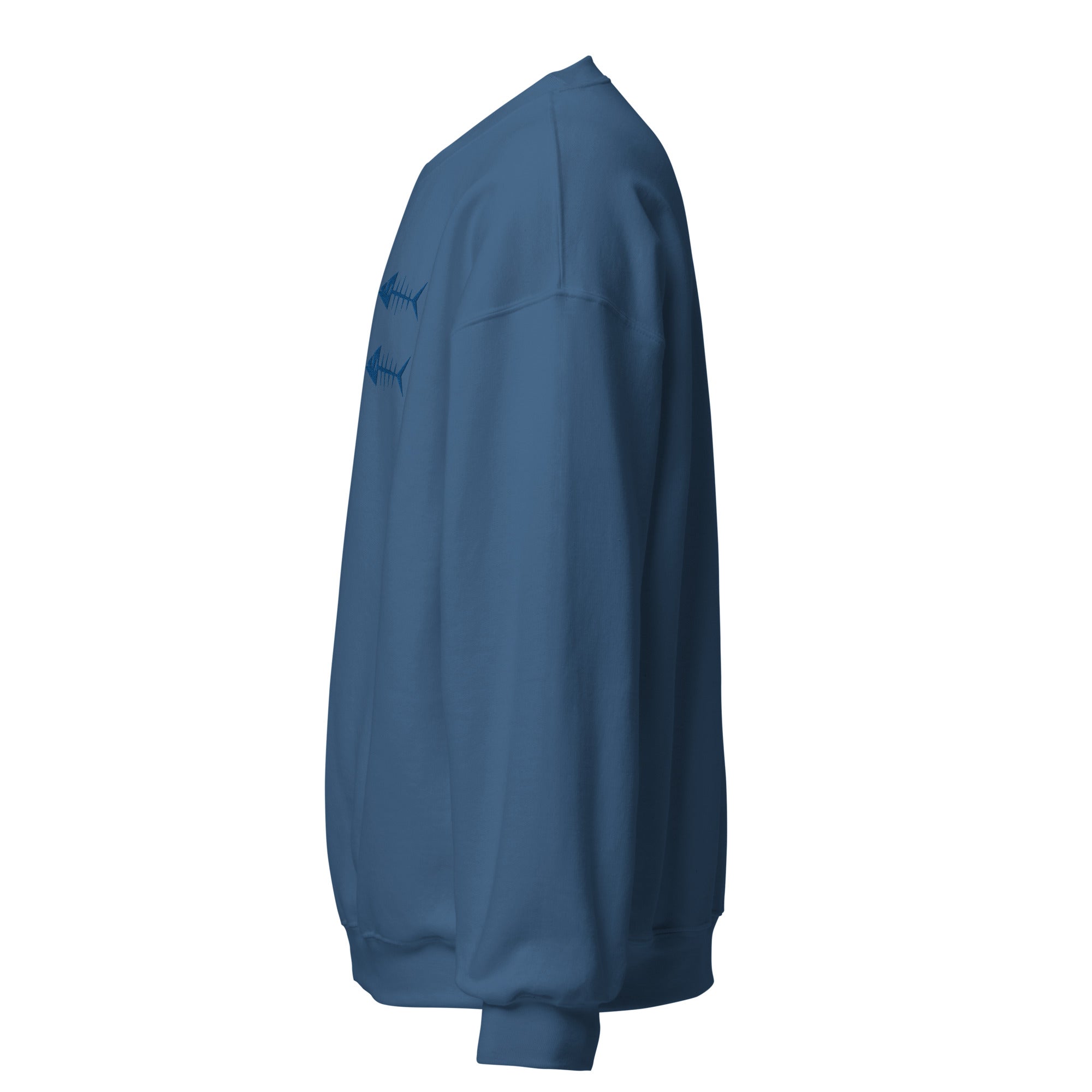Clishirt© Embroidered Indigo Fish Unisex Sweatshirt