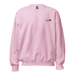 Clishirt© Embroidered Black Fish Unisex Sweatshirt