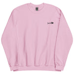Clishirt© Embroidered Black Fish Unisex Sweatshirt