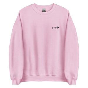 Clishirt© Embroidered Black Fish Unisex Sweatshirt
