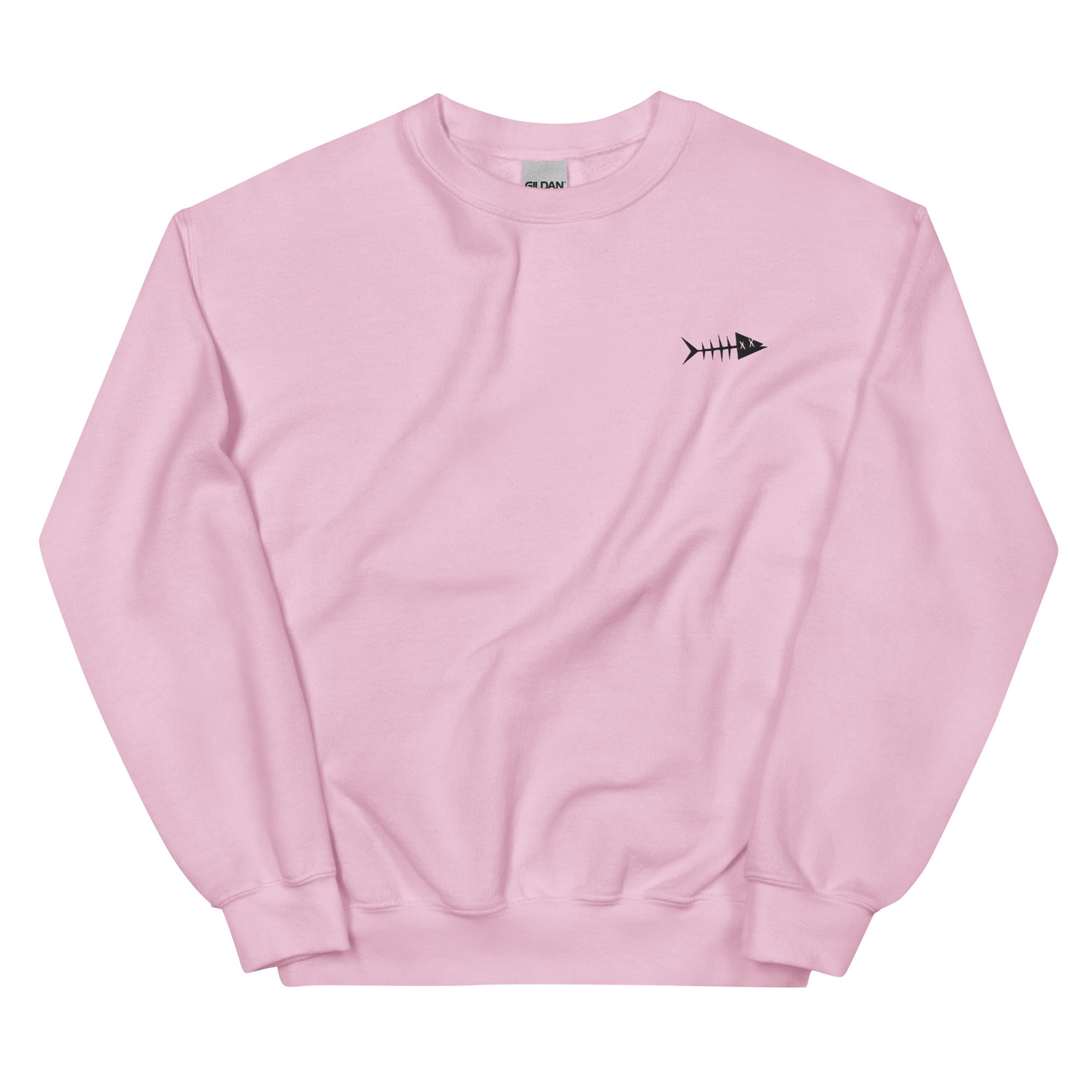 Clishirt© Embroidered Black Fish Unisex Sweatshirt