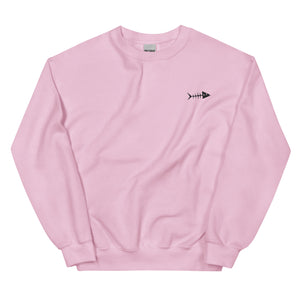 Clishirt© Embroidered Black Fish Unisex Sweatshirt