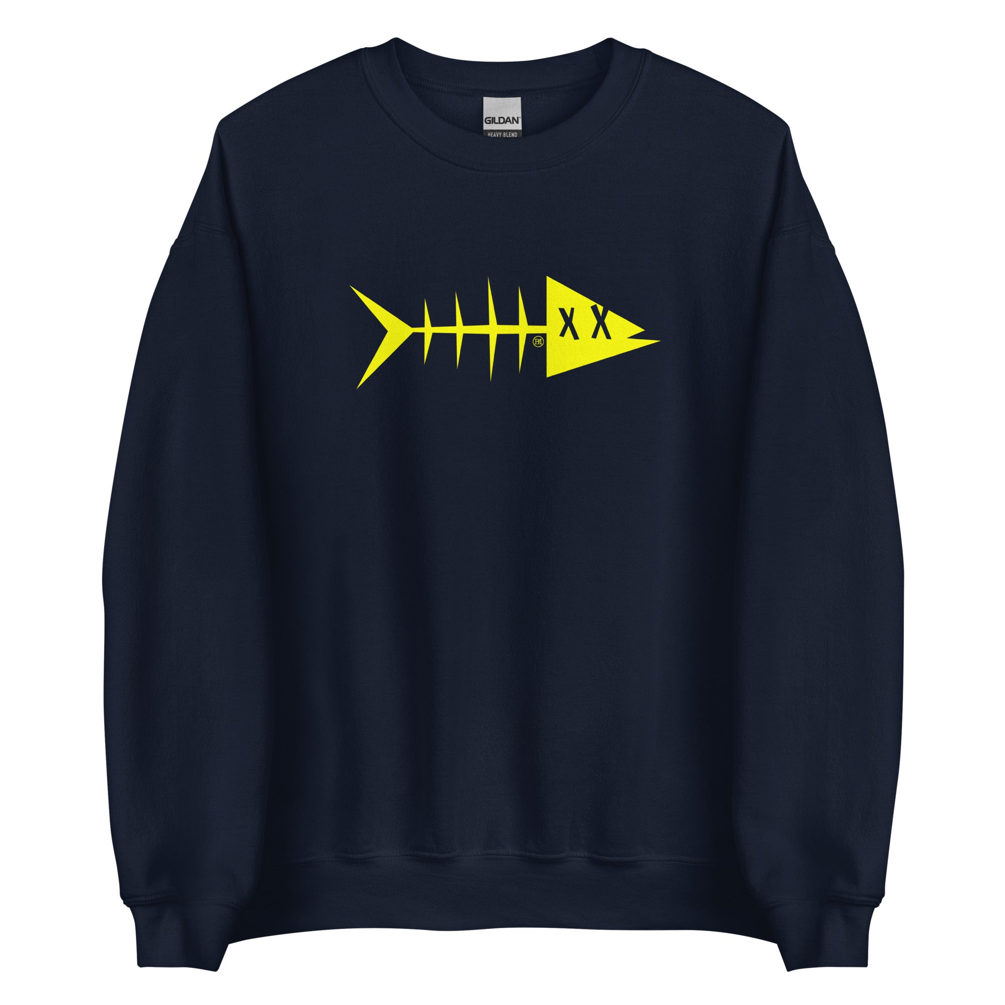 Clishirt© Yellow Fish Navy Unisex Sweatshirt