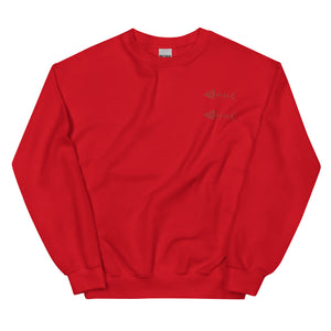 Clishirt© Embroidered Red Fish Unisex Sweatshirt