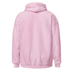 Clishirt© Embroidered White Fish Pink Unisex Hoodie