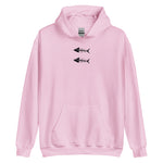 Clishirt© Embroidered White Fish Pink Unisex Hoodie