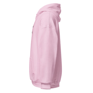 Clishirt© Embroidered White Fish Pink Unisex Hoodie