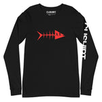 Clishirt© Red Fish Unisex Black Long Sleeve Tee