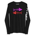 Clishirt© Magenta Fish Red Fish Black Unisex Long Sleeve Tee