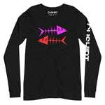 Clishirt© Magenta Fish Red Fish Black Unisex Long Sleeve Tee