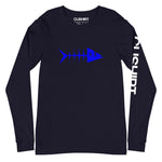 Clishirt© Blue Fish Unisex Navy Long Sleeve Tee