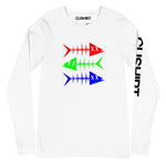 Clishirt© Red Green Blue Fish Unisex Long Sleeve Tee