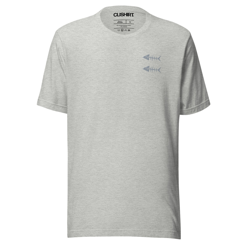 Clishirt© Embroidered Gray Fish Unisex t-shirt