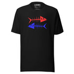 Clishirt© Red Fish Blue Fish Black Unisex t-shirt