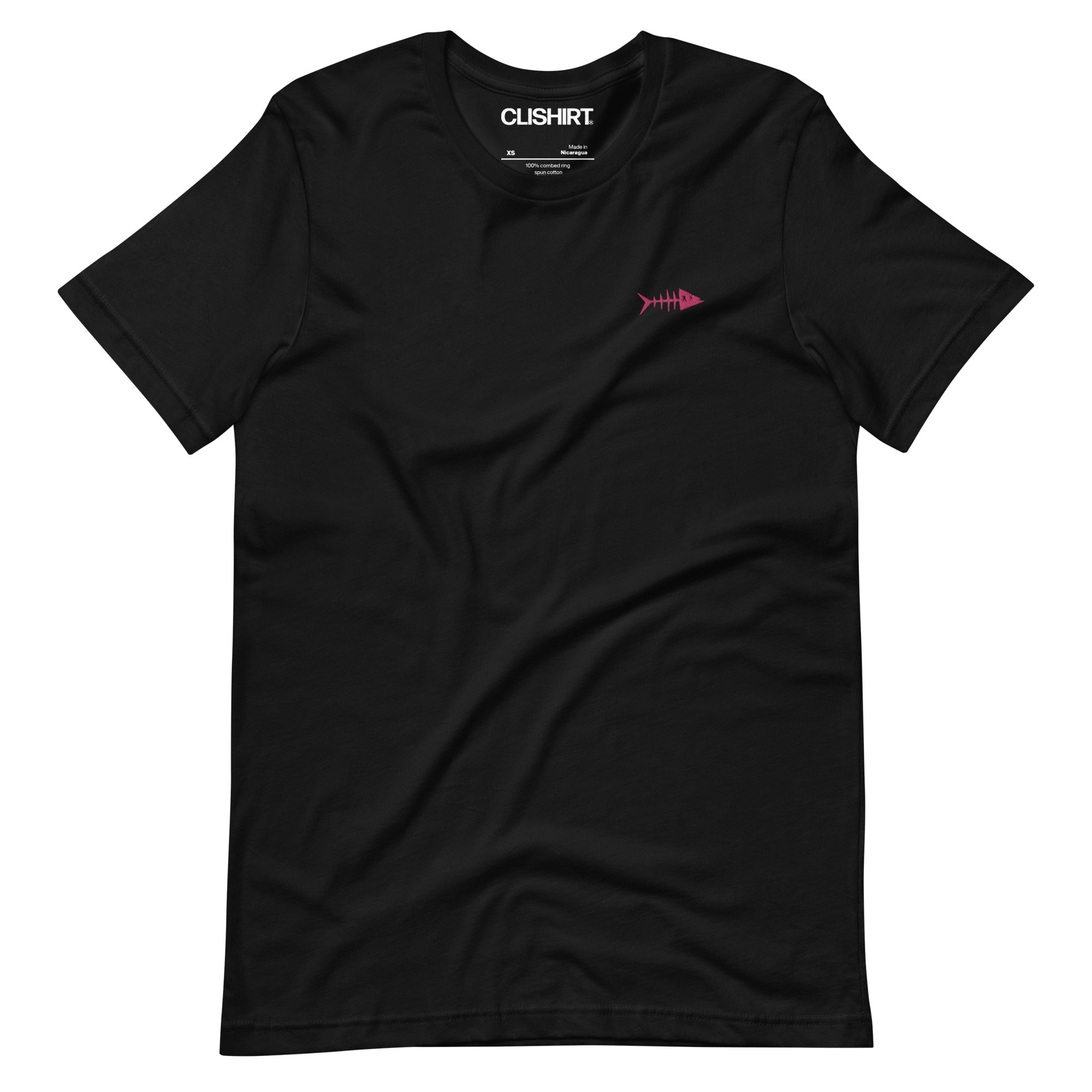 Clishirt© Embroidered Magenta Fish Unisex t-shirt