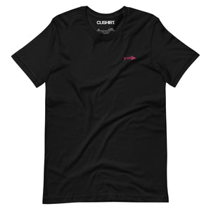 Clishirt© Embroidered Magenta Fish Unisex t-shirt