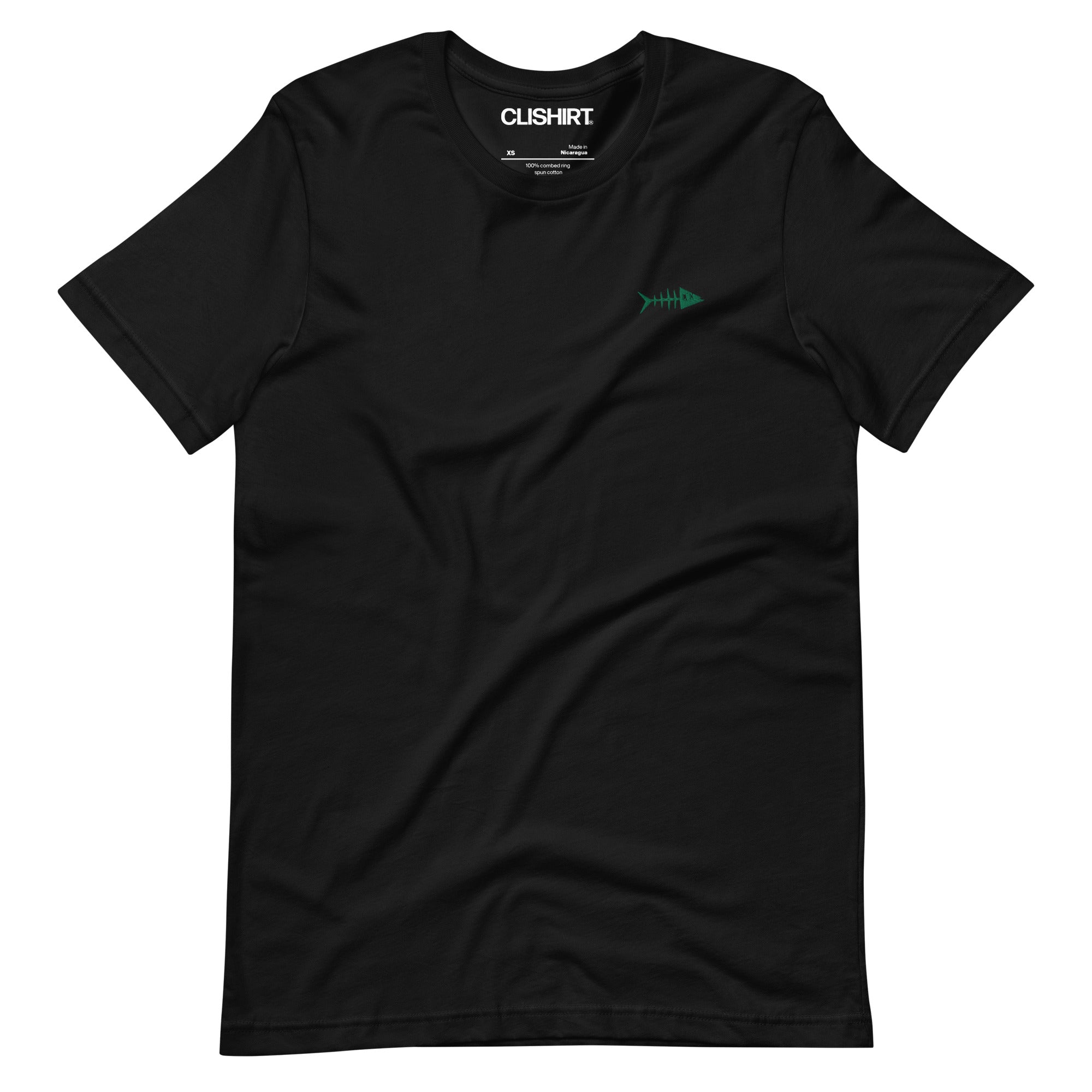 Clishirt© Embroidered Green Fish Unisex t-shirt