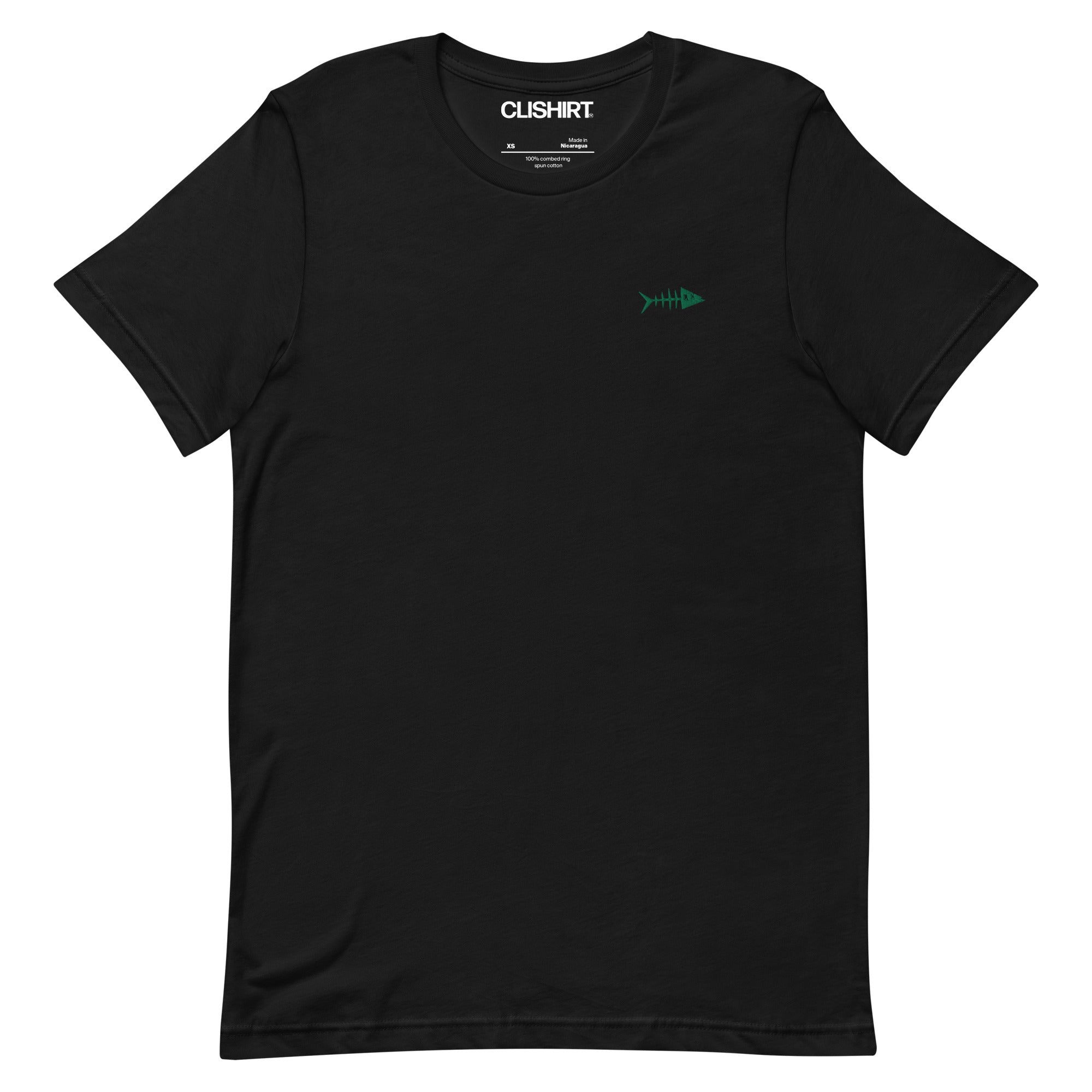 Clishirt© Embroidered Green Fish Unisex t-shirt