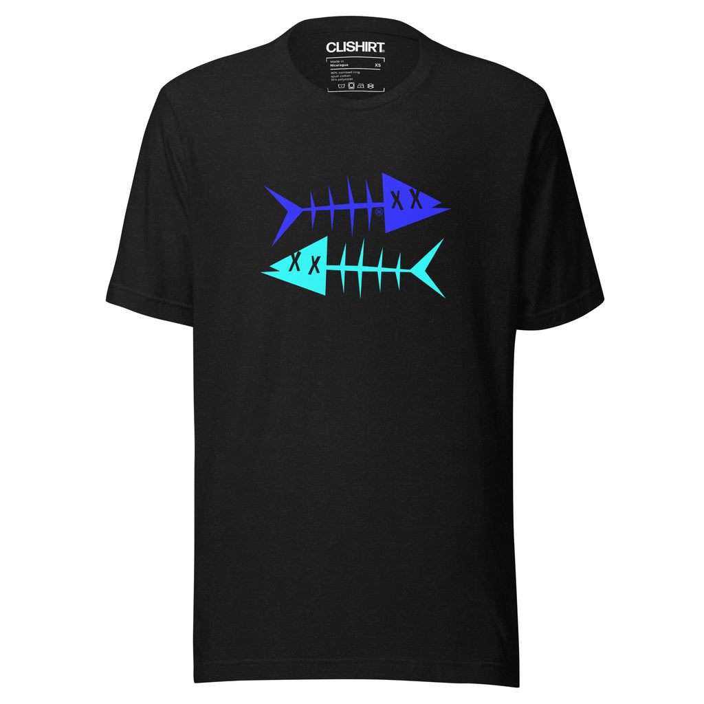 Clishirt© Cyan Fish Blue Fish Unisex t-shirt