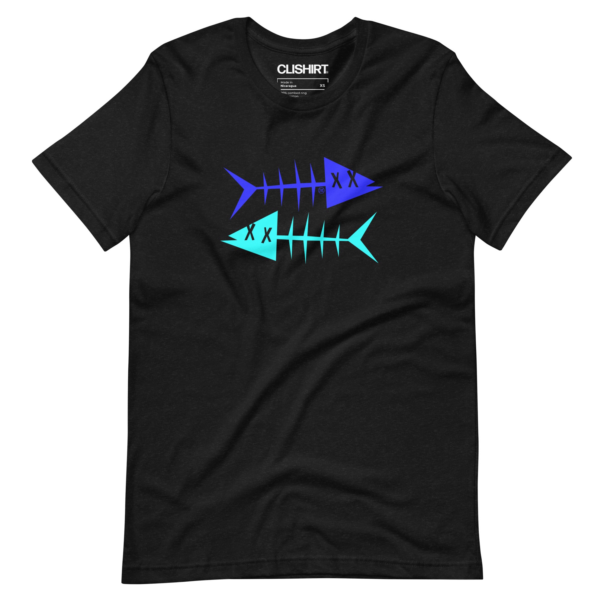 Clishirt© Blue Fish Cyan Fish Unisex t-shirt