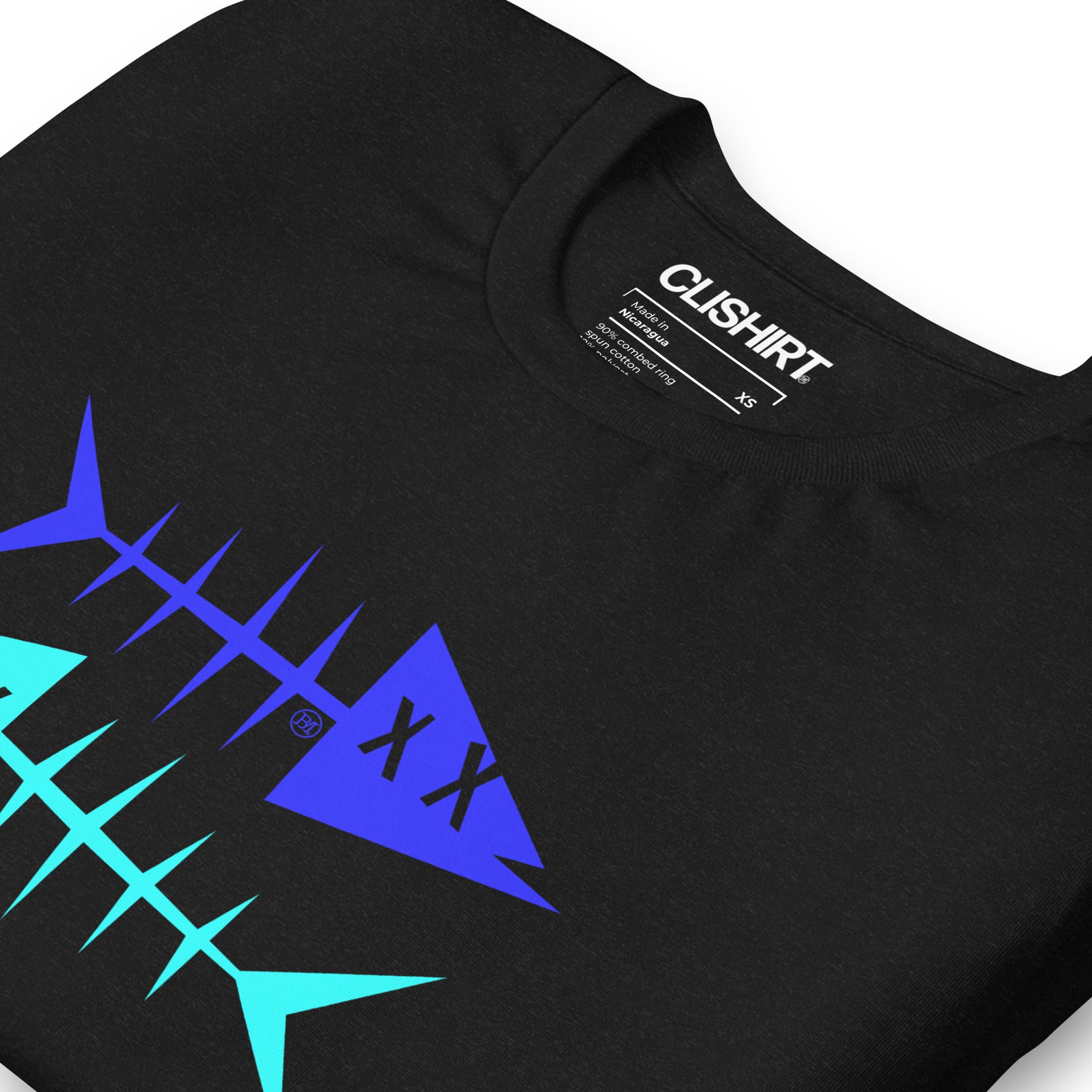 Clishirt© Cyan Fish Blue Fish Unisex t-shirt