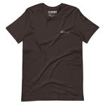 Clishirt© Embroidered Old Gold Fish Brown Unisex t-shirt