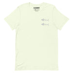 Clishirt© White Fish Embroidered Unisex t-shirt