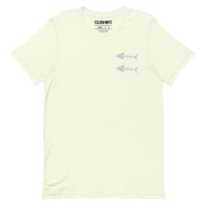 Clishirt© White Fish Embroidered Unisex t-shirt