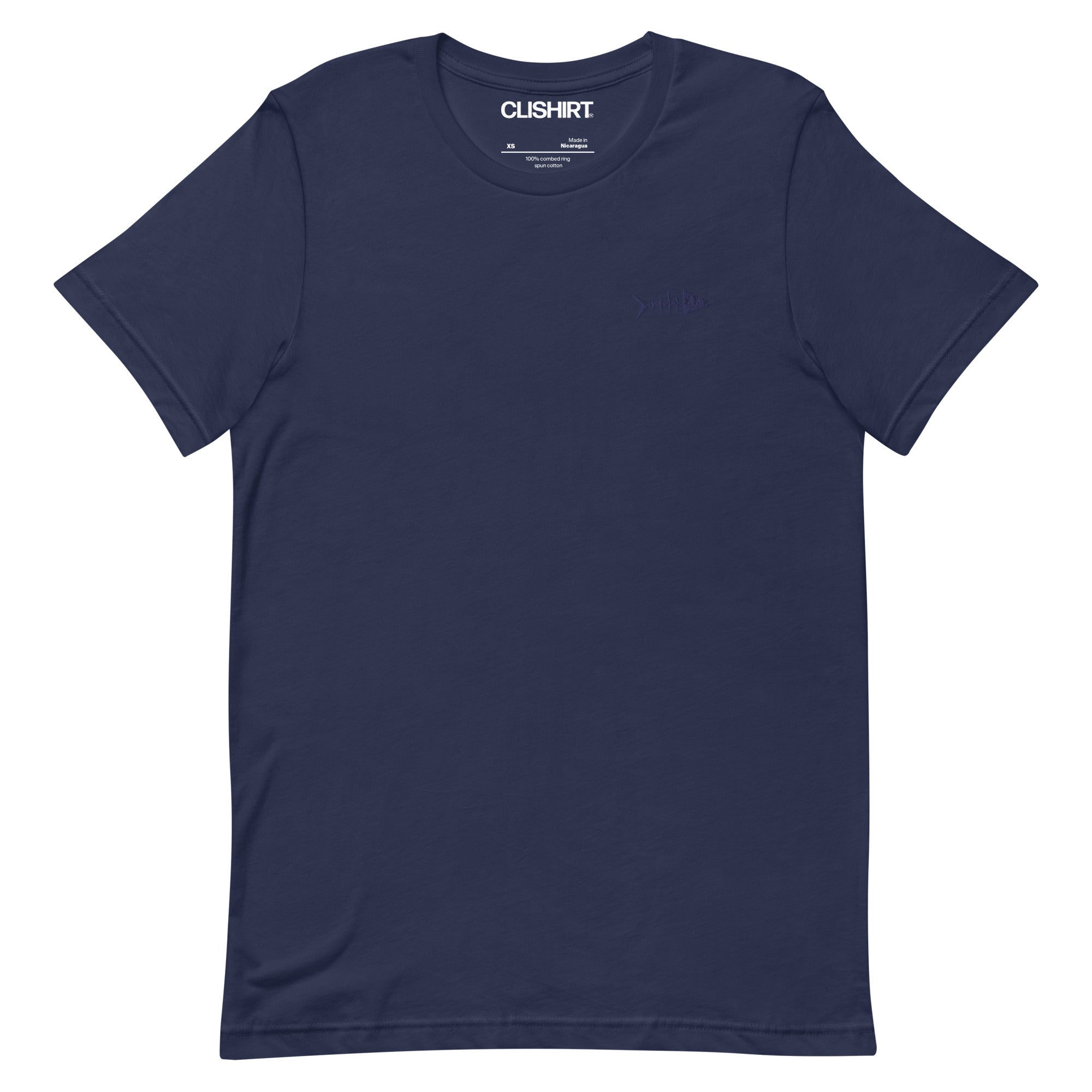 Clishirt© Embroidered Navy Fish Unisex t-shirt