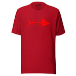 Clishirt© Red Fish Unisex on Red t-shirt