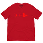 Clishirt© Red Fish Unisex on Red t-shirt