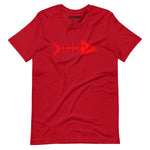 Clishirt© Red Fish Unisex on Red t-shirt