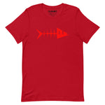 Clishirt© Red Fish Unisex on Red t-shirt