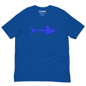 Clishirt© Blue Fish Unisex on Blue True Royal t-shirt