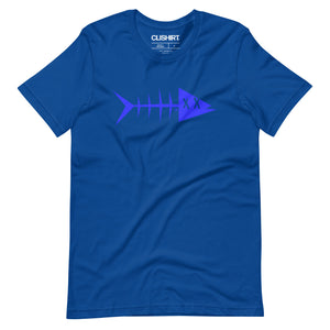 Clishirt© Blue Fish Unisex on Blue True Royal t-shirt